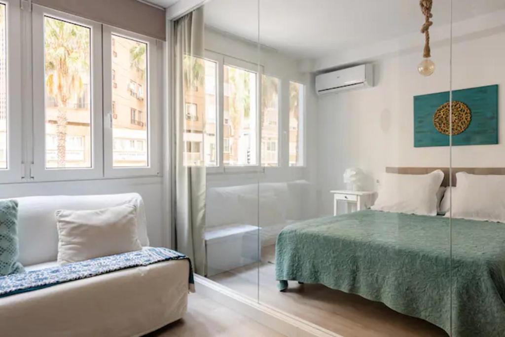 מאלגה Nuevo Apartamento Lujo Playa Malagueta-Centro מראה חיצוני תמונה